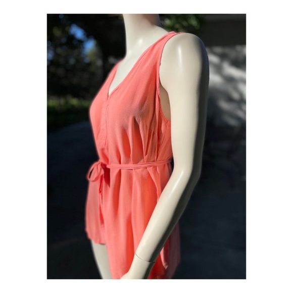 Thyme Maternity Tunic Tank Top V Neck Tie Waist Sz S - Picture 9 of 15